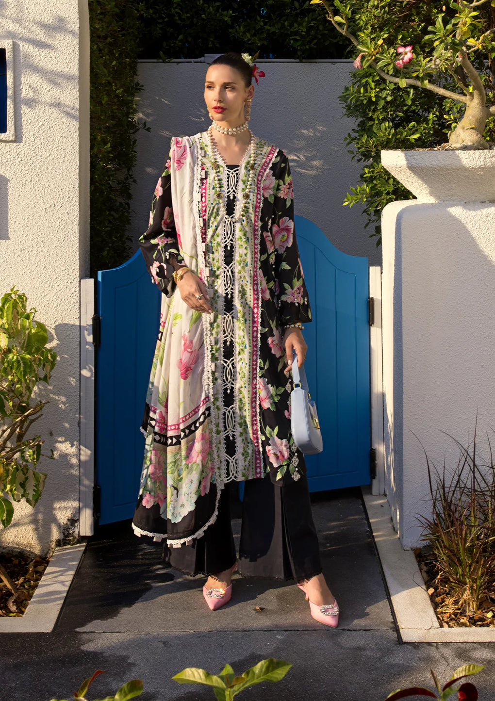 Elaf Premium | Prints Collection 2024 | EOP-05A EBONY - by - Libasekhas UK - Registered Vendor of : Elaf Premium - 100% Original Designer Dresss