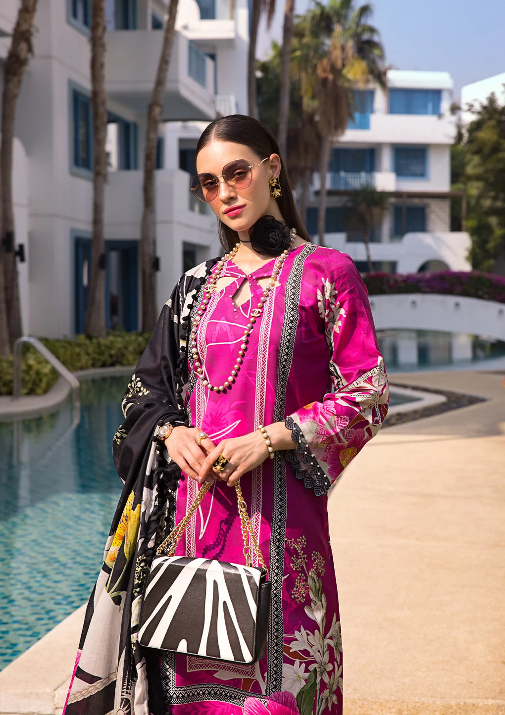 Elaf Premium | Prints Collection 2024 | EOP-08A PETUNIA - by - Libasekhas UK - Registered Vendor of : Elaf Premium - 100% Original Designer Dresss