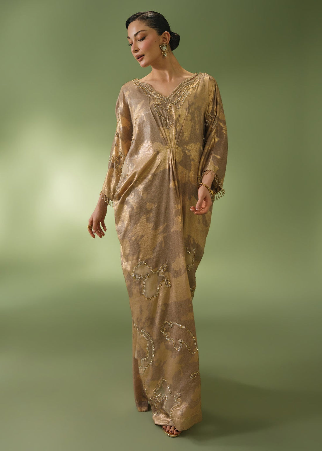 Jeem | Celestial Luxe Formals | ELIA BEIGE KAFTAN - by Libasekhas UK - Registered Vendor of : Jeem - 100% Original Designer Dress