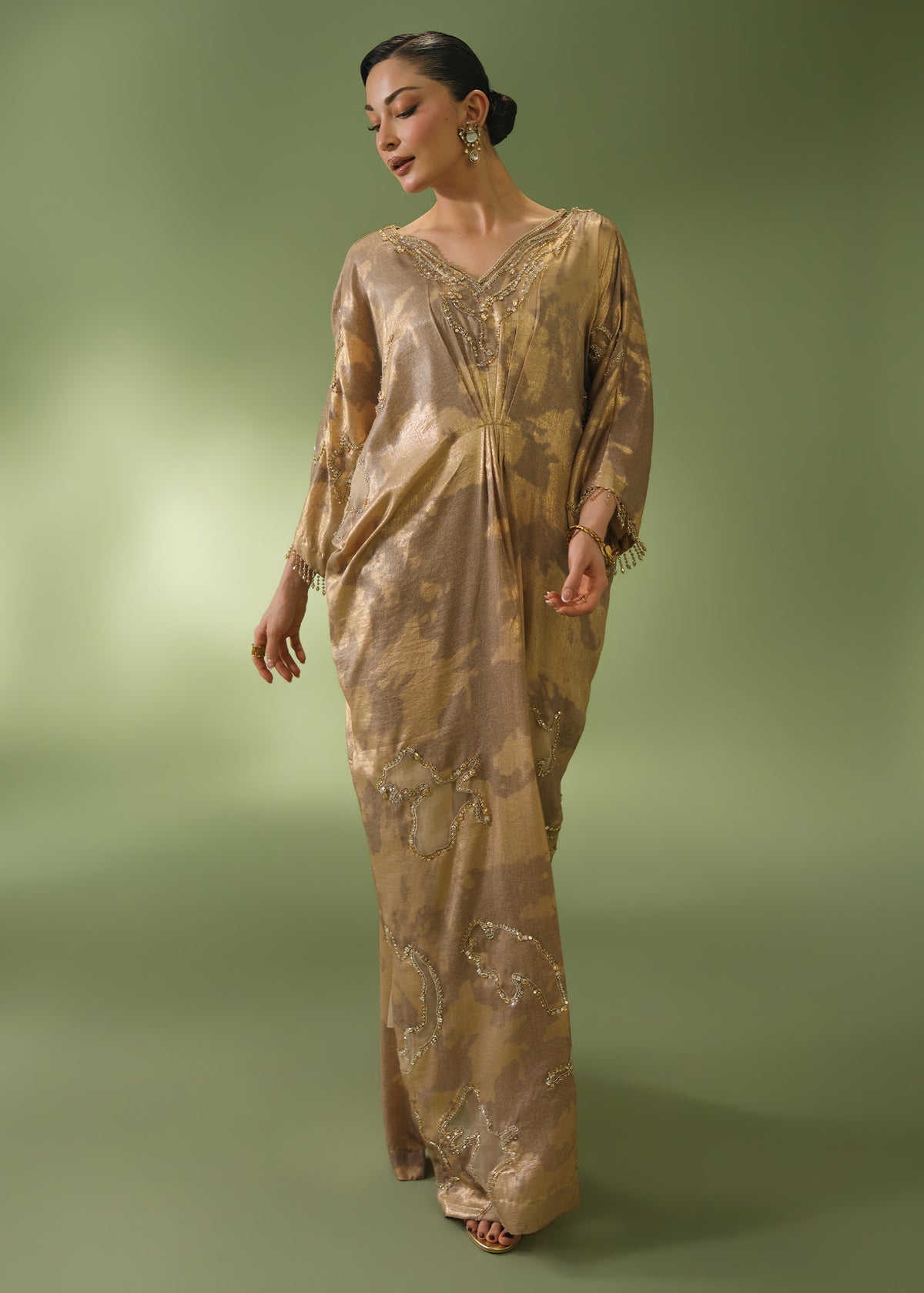 Jeem | Celestial Luxe Formals | ELIA BEIGE KAFTAN - by Libasekhas UK - Registered Vendor of : Jeem - 100% Original Designer Dress
