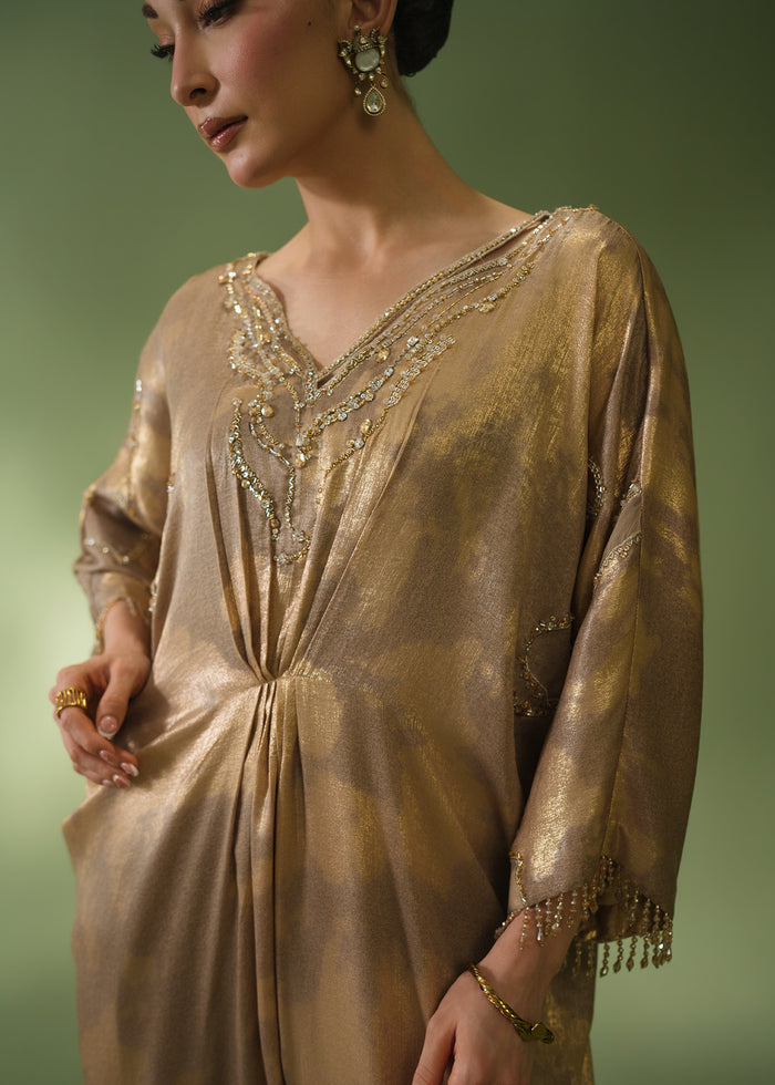 Jeem | Celestial Luxe Formals | ELIA BEIGE KAFTAN - by Libasekhas UK - Registered Vendor of : Jeem - 100% Original Designer Dress