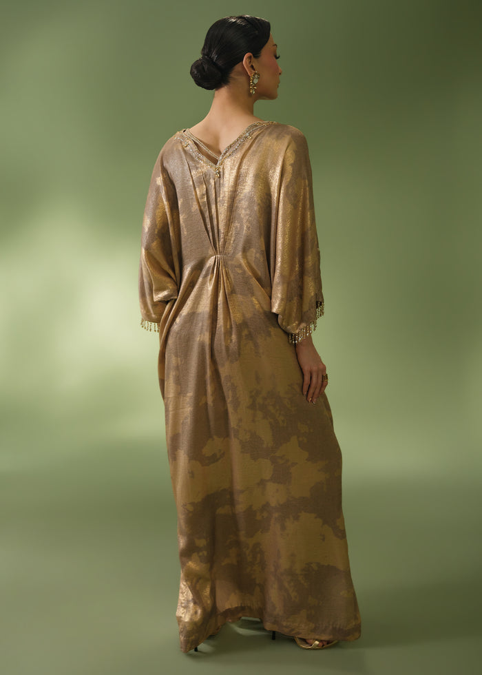Jeem | Celestial Luxe Formals | ELIA BEIGE KAFTAN - by Libasekhas UK - Registered Vendor of : Jeem - 100% Original Designer Dress