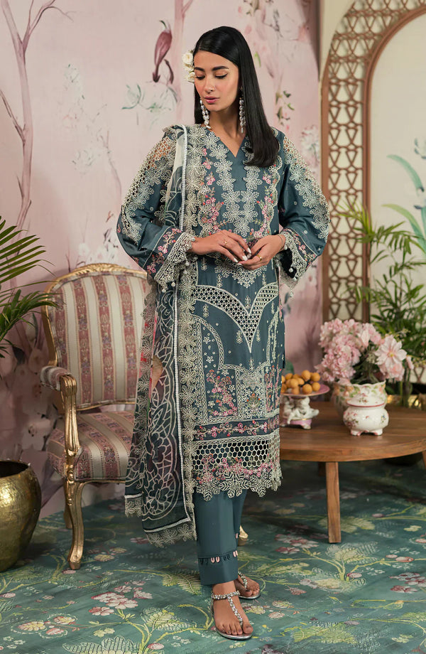 Emaan Adeel | Ayra Luxury Lawn 24 | AR-09 - by - Libasekhas UK - Registered Vendor of : Emaan Adeel - 100% Original Designer Dresss