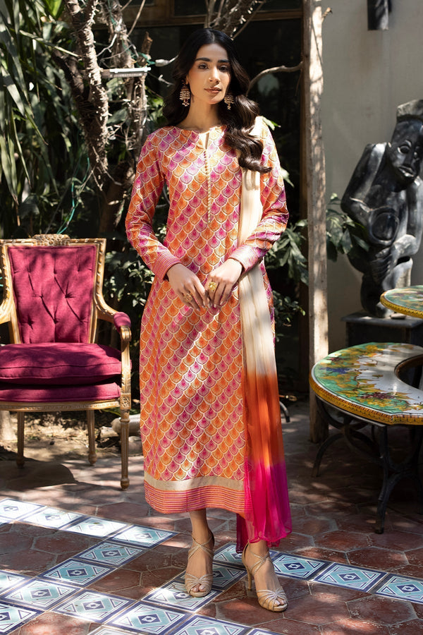 Erum Khan | Shahzeen Eid Collection | BLOSSOM - by - Libasekhas UK - Registered Vendor of : Erum Khan - 100% Original Designer Dresss