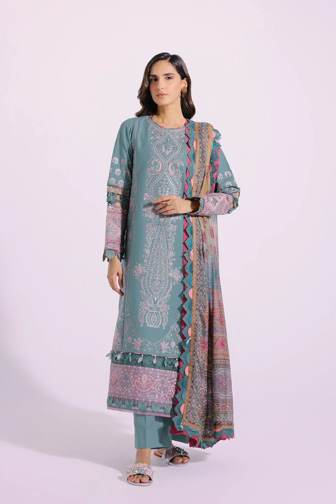Ethnic | Rozana Collection SS 24 | E0406/203/718 - by - Libasekhas UK - Registered Vendor of : Ethnic - 100% Original Designer Dresss