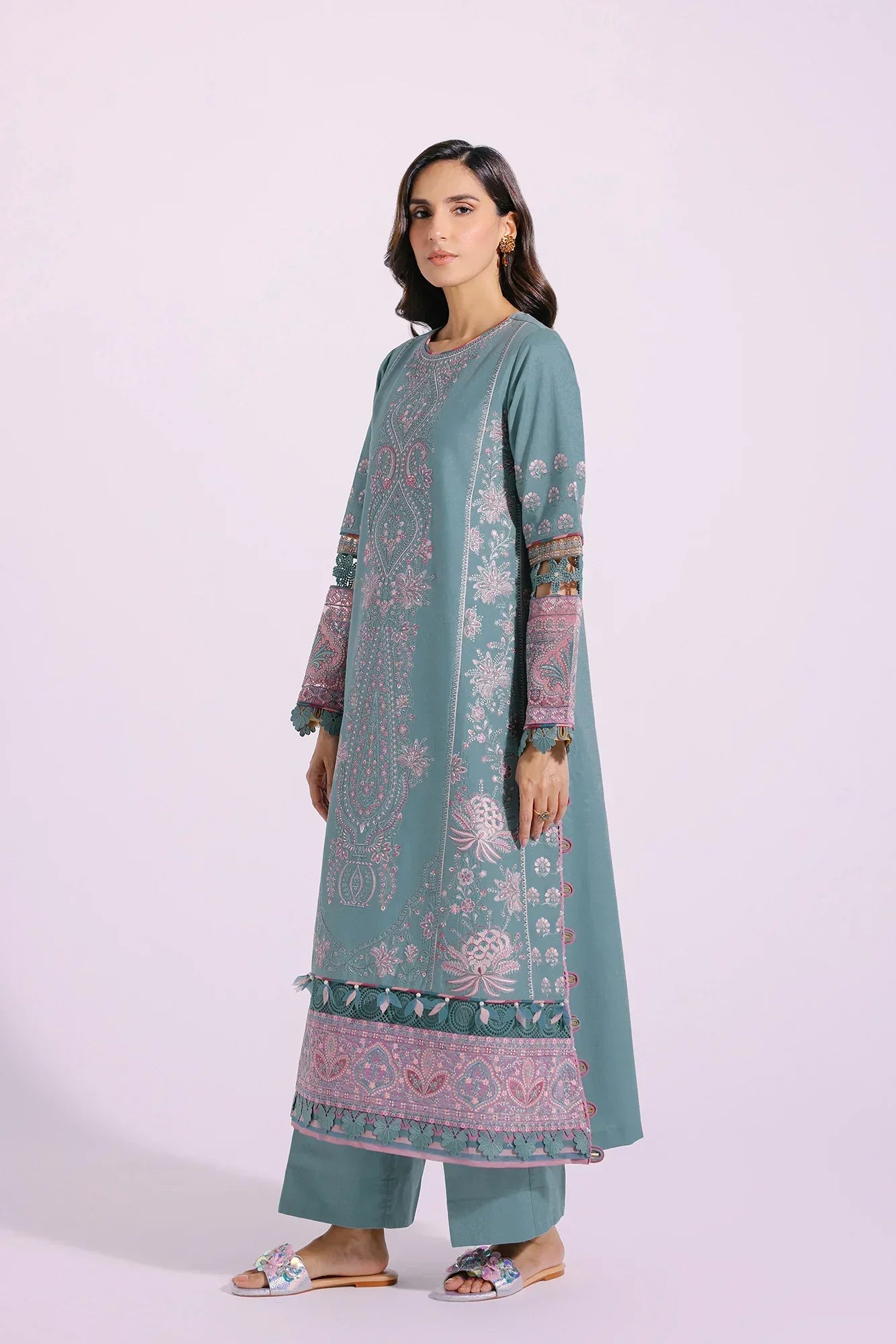 Ethnic | Rozana Collection SS 24 | E0406/203/718 - by - Libasekhas UK - Registered Vendor of : Ethnic - 100% Original Designer Dresss