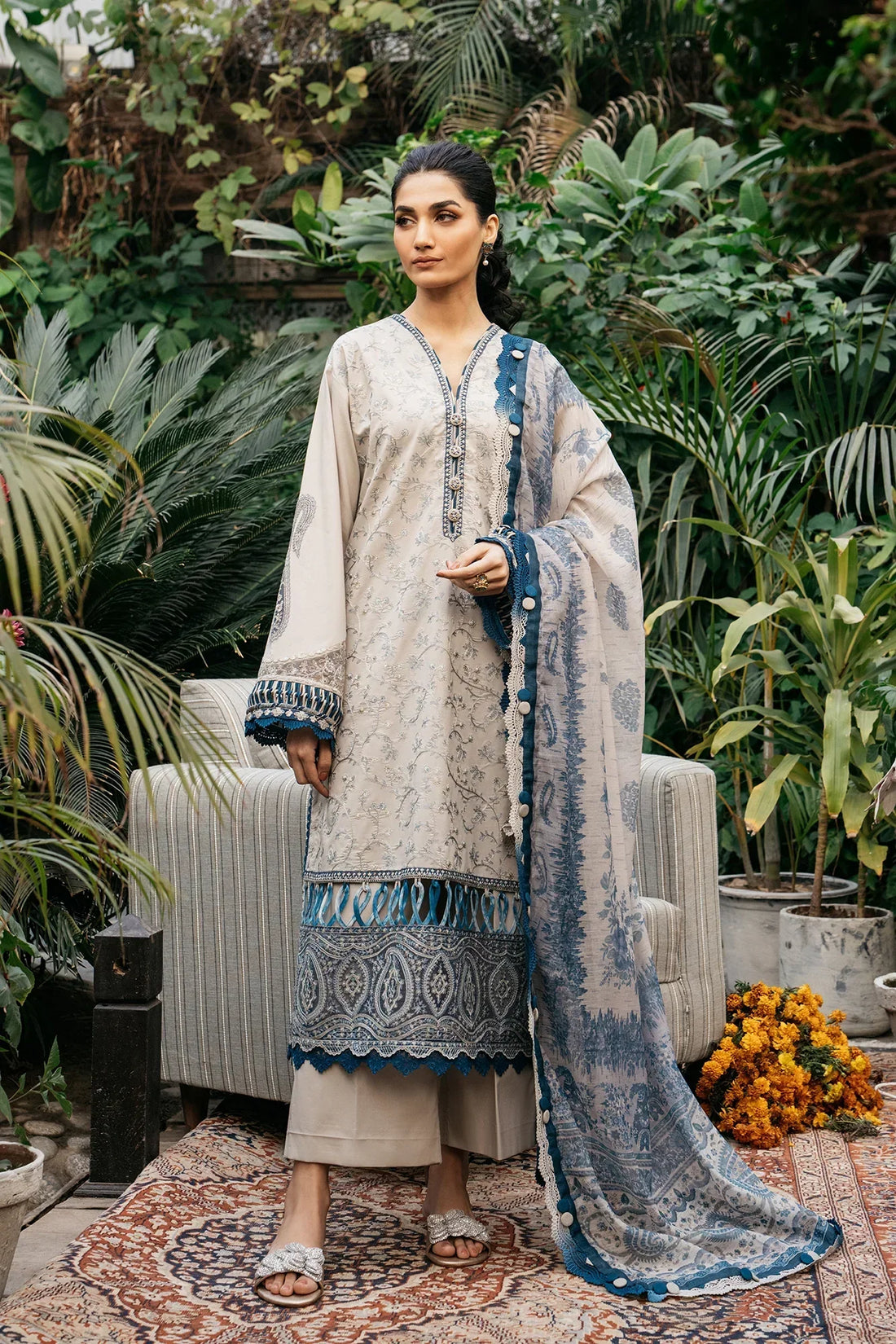 Ethnic | Rozana Collection SS 24 | E0408/203/004 - by - Libasekhas UK - Registered Vendor of : Ethnic - 100% Original Designer Dresss
