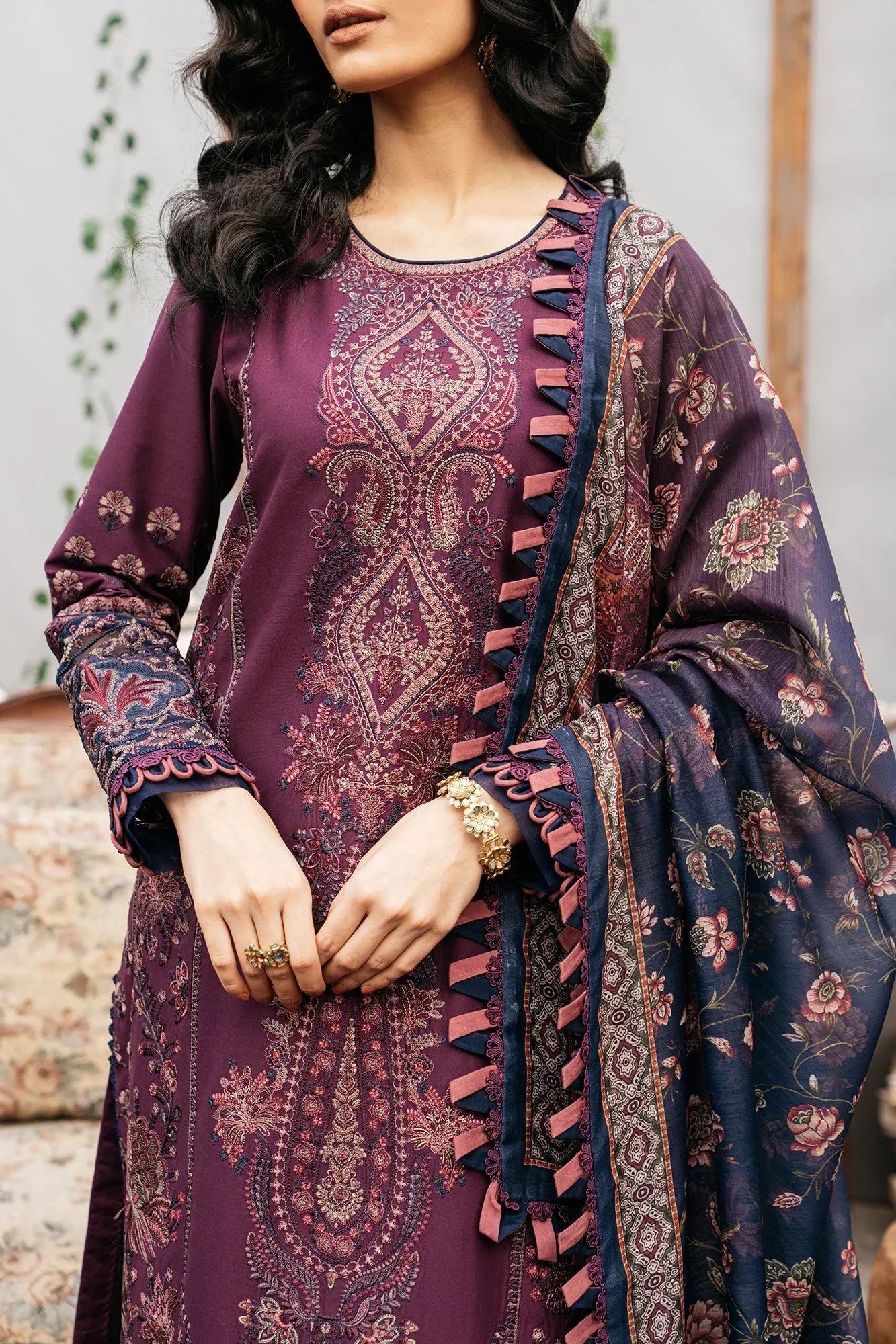 Ethnic | Rozana Collection SS 24 | E0406/203/520 - by - Libasekhas UK - Registered Vendor of : Ethnic - 100% Original Designer Dresss