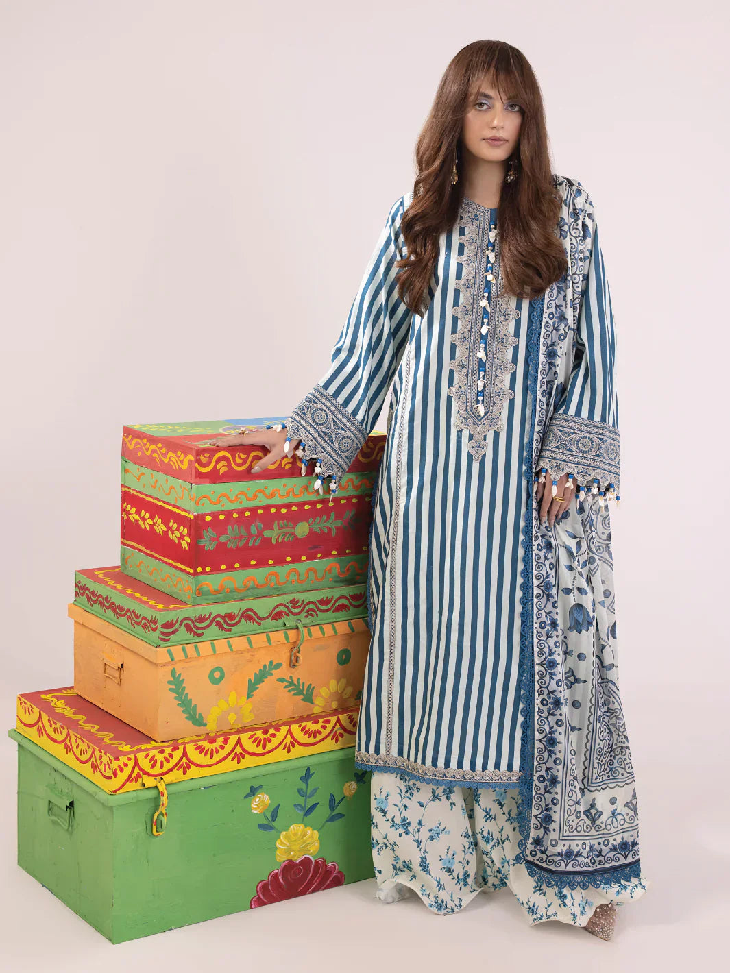 Ittehad | Faiza Faisal Rangeeli Lawn 24 | Albeli - by - Libasekhas UK - Registered Vendor of : Ittehad - 100% Original Designer Dresss