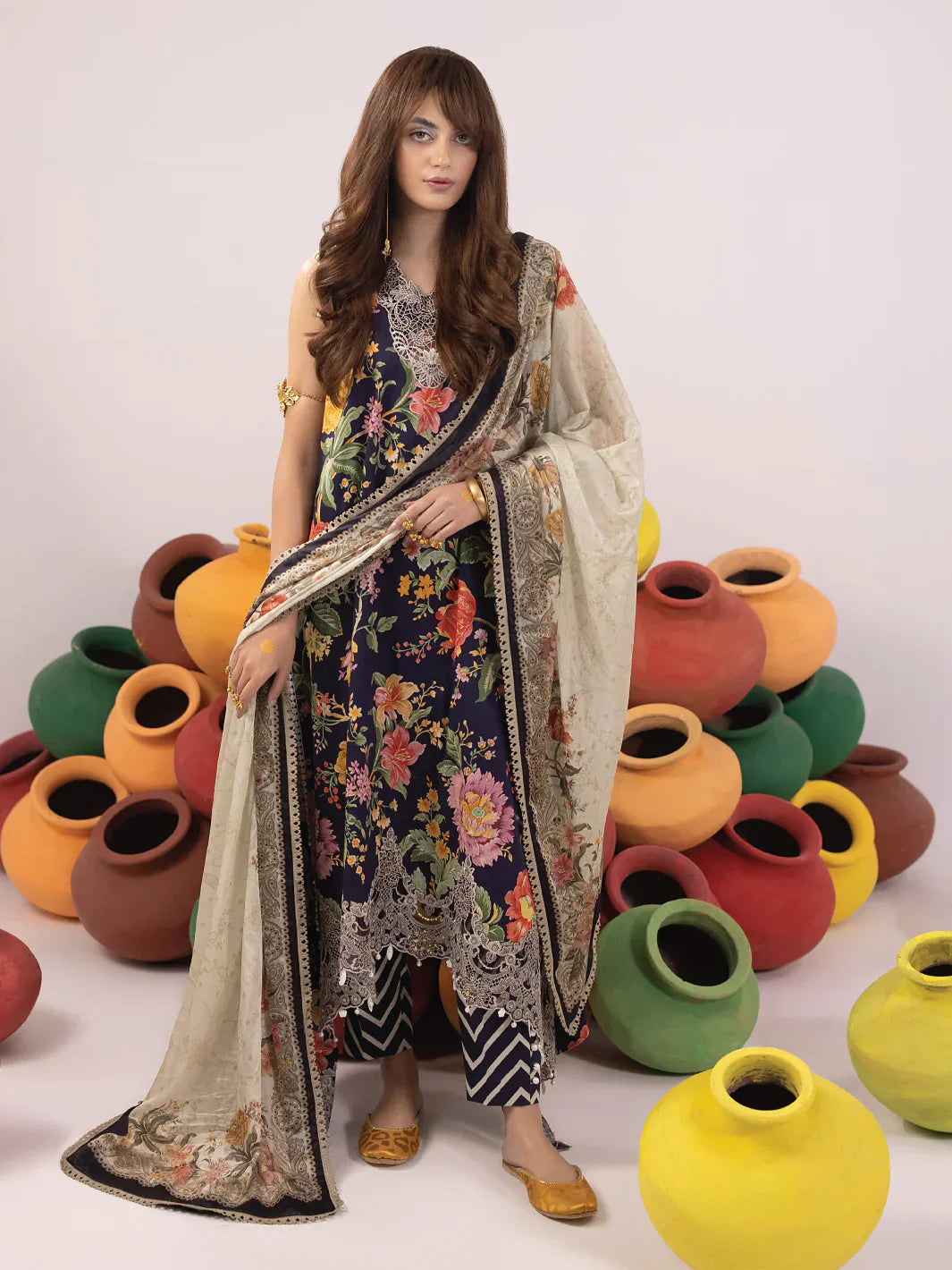 Ittehad | Faiza Faisal Rangeeli Lawn 24 | Champa - by - Libasekhas UK - Registered Vendor of : Ittehad - 100% Original Designer Dresss
