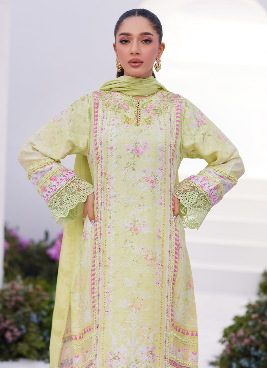 Farah Talib Aziz | Zaza Prints 24 | KELLY LIME SHIRT AND DUPATTA - Libasekhas