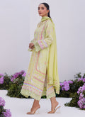 Farah Talib Aziz | Zaza Prints 24 | KELLY LIME SHIRT AND DUPATTA - Libasekhas