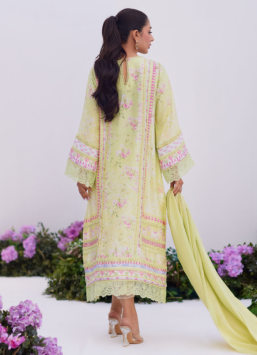 Farah Talib Aziz | Zaza Prints 24 | KELLY LIME SHIRT AND DUPATTA - Libasekhas