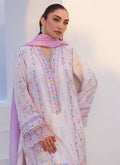 Farah Talib Aziz | Zaza Prints 24 | HEATHER LAVENDER SHIRT AND DUPATTA - by - Libasekhas UK - Registered Vendor of : Farah Talib Aziz - 100% Original Designer Dresss