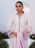 Farah Talib Aziz | Zaza Prints 24 | THISTLE LILAC SHIRT AND DUPATTA - by - Libasekhas UK - Registered Vendor of : Farah Talib Aziz - 100% Original Designer Dresss
