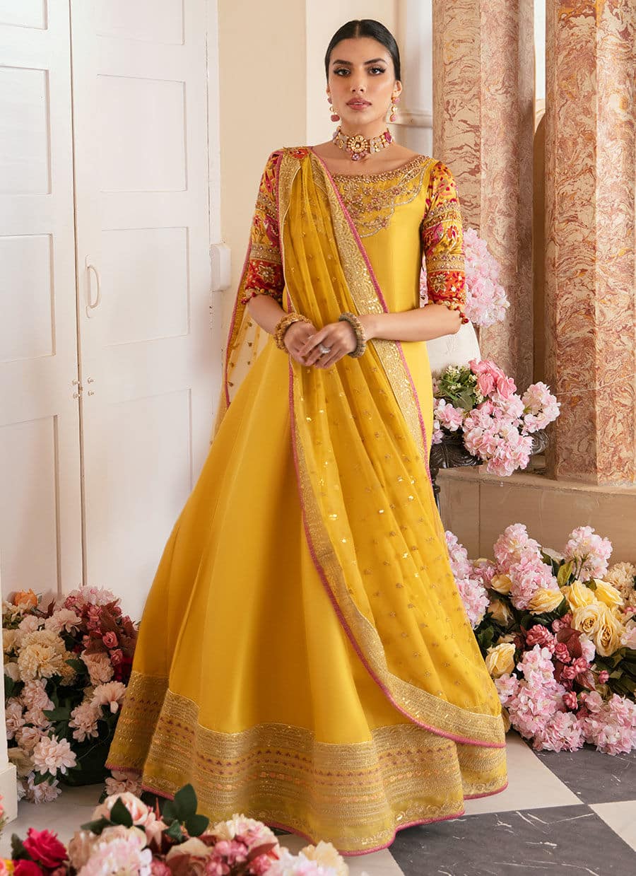 Farah Talib Aziz | Mayna Festive Luxe | AQIQ KIWI - by - Libasekhas UK - Registered Vendor of : Farah Talib Aziz - 100% Original Designer Dresss