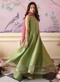 Farah Talib Aziz | Mayna Festive Luxe | ANISA APPLE GREEN - by - Libasekhas UK - Registered Vendor of : Farah Talib Aziz - 100% Original Designer Dresss