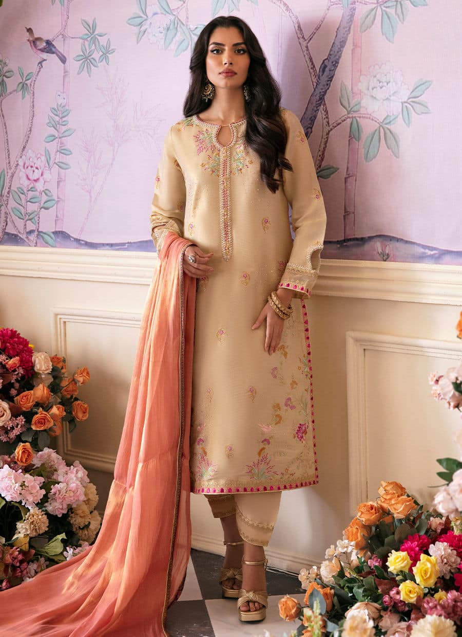 Farah Talib Aziz | Mayna Festive Luxe | NAROOD GOLD - by - Libasekhas UK - Registered Vendor of : Farah Talib Aziz - 100% Original Designer Dresss