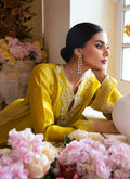 Farah Talib Aziz | Mayna Festive Luxe | Veesta Lime - by - Libasekhas UK - Registered Vendor of : Farah Talib Aziz - 100% Original Designer Dresss