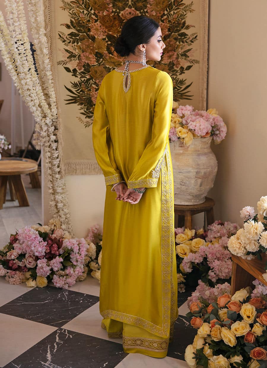 Farah Talib Aziz | Mayna Festive Luxe | Veesta Lime - Libasekhas