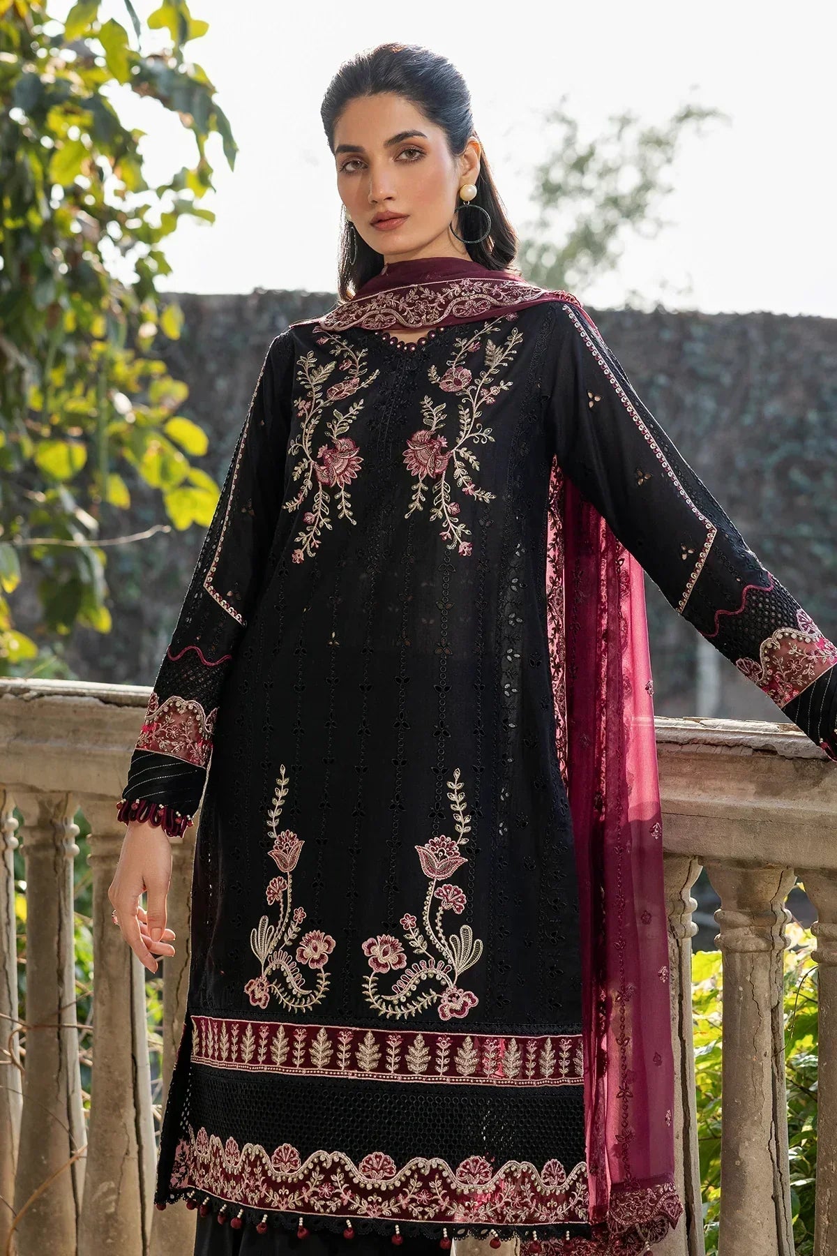 Farasha | Bahaar Embroidered Lawn | Twilight Bloom - by - Libasekhas UK - Registered Vendor of : Farasha - 100% Original Designer Dresss
