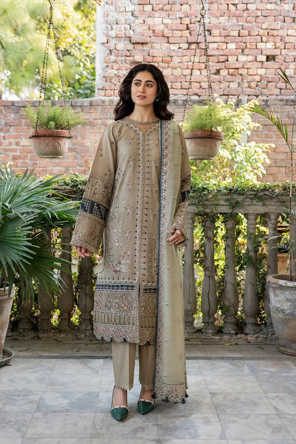 Farasha | Bahaar Embroidered Lawn | Whimsical Sage - by - Libasekhas UK - Registered Vendor of : Farasha - 100% Original Designer Dresss