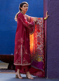 Farah Talib Aziz | Suay Lawn 24 | ENZO RED - by - Libasekhas UK - Registered Vendor of : Farah Talib Aziz - 100% Original Designer Dresss