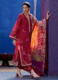 Farah Talib Aziz | Suay Lawn 24 | ENZO RED - by - Libasekhas UK - Registered Vendor of : Farah Talib Aziz - 100% Original Designer Dresss