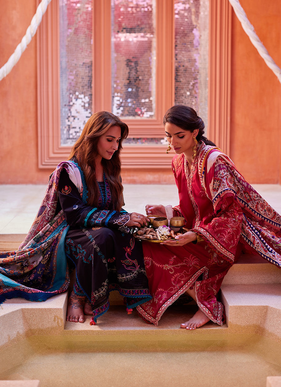 Farah Talib Aziz | Suay Lawn 24 | ENZO RED - by - Libasekhas UK - Registered Vendor of : Farah Talib Aziz - 100% Original Designer Dresss