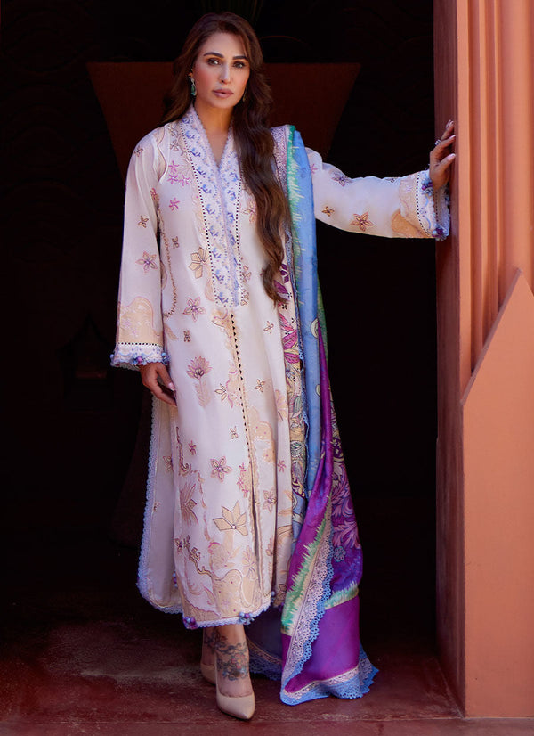 Farah Talib Aziz | Suay Lawn 24 | MIWA IVORY - by - Libasekhas UK - Registered Vendor of : Farah Talib Aziz - 100% Original Designer Dresss
