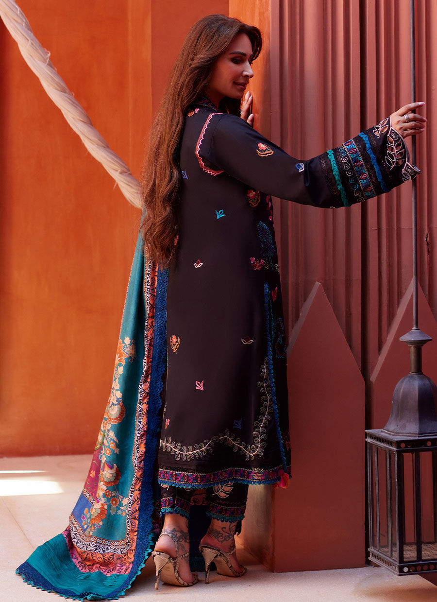 Farah Talib Aziz | Suay Lawn 24 | ILARIA BLACK - by - Libasekhas UK - Registered Vendor of : Farah Talib Aziz - 100% Original Designer Dresss