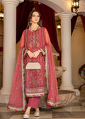Strawberry | Rimjhim Chiffon Collection | FLS-RJ-003 - by - Libasekhas UK - Registered Vendor of : Strawberry - 100% Original Designer Dresss