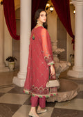 Strawberry | Rimjhim Chiffon Collection | FLS-RJ-003 - by - Libasekhas UK - Registered Vendor of : Strawberry - 100% Original Designer Dresss