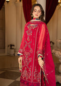 Strawberry | Rimjhim Chiffon Collection | FLS-RJ-007 - by - Libasekhas UK - Registered Vendor of : Strawberry - 100% Original Designer Dresss
