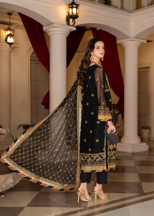 Strawberry | Rimjhim Chiffon Collection | FLS-RJ-001 - by - Libasekhas UK - Registered Vendor of : Strawberry - 100% Original Designer Dresss