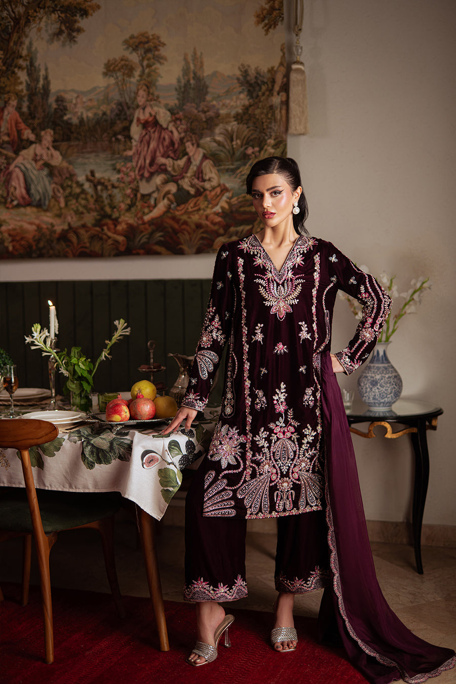 Saira Rizwan | Velvet Pret 25 | SHABNAM-SRVP25-05 - by Libasekhas UK - Registered Vendor of : Saira Rizwan - 100% Original Designer Dress