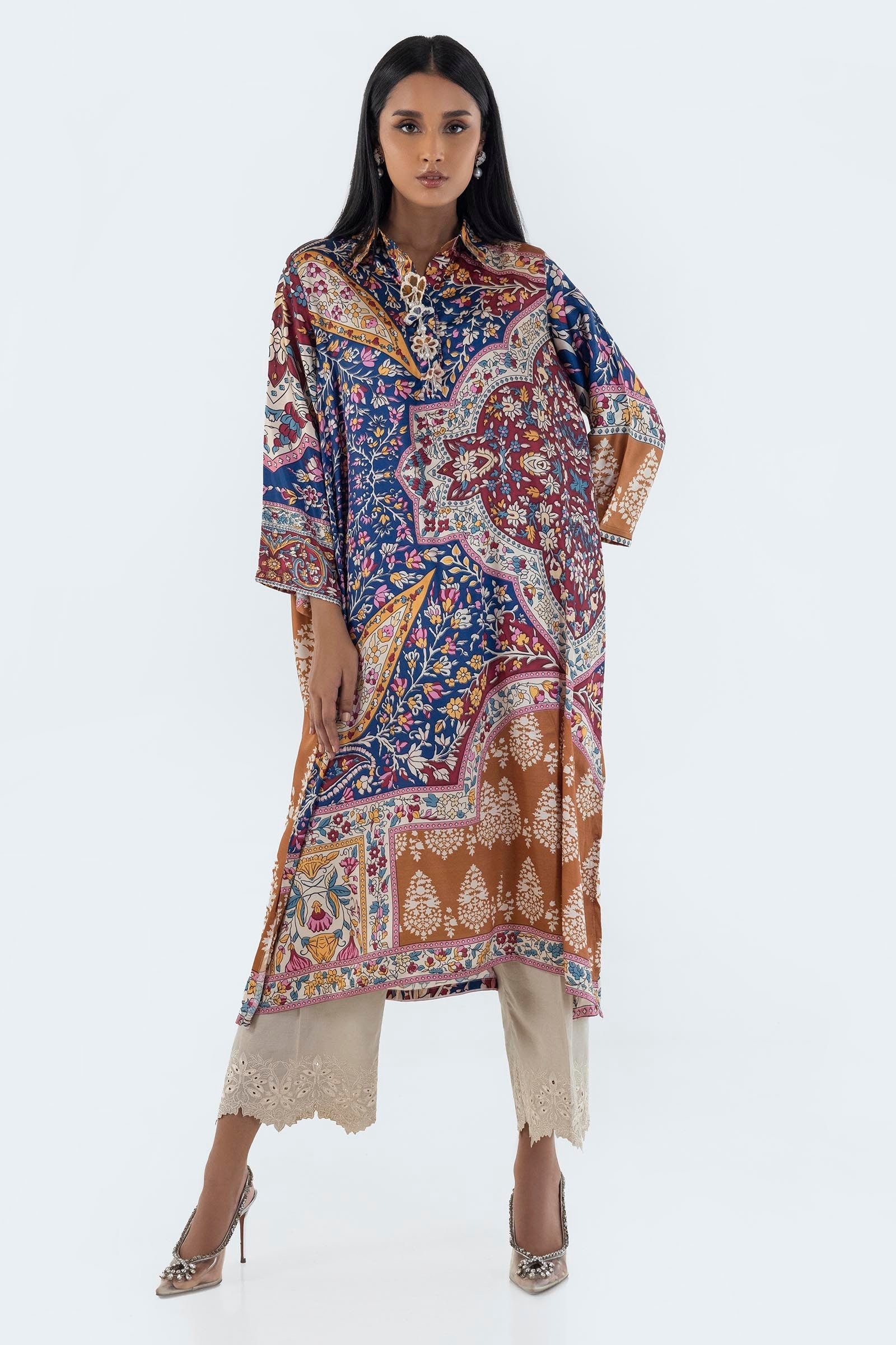 Sana Safinaz | Silk Tunics | FW24STP801 - by - Libasekhas UK - Registered Vendor of : Sana Safinaz - 100% Original Designer Dresss