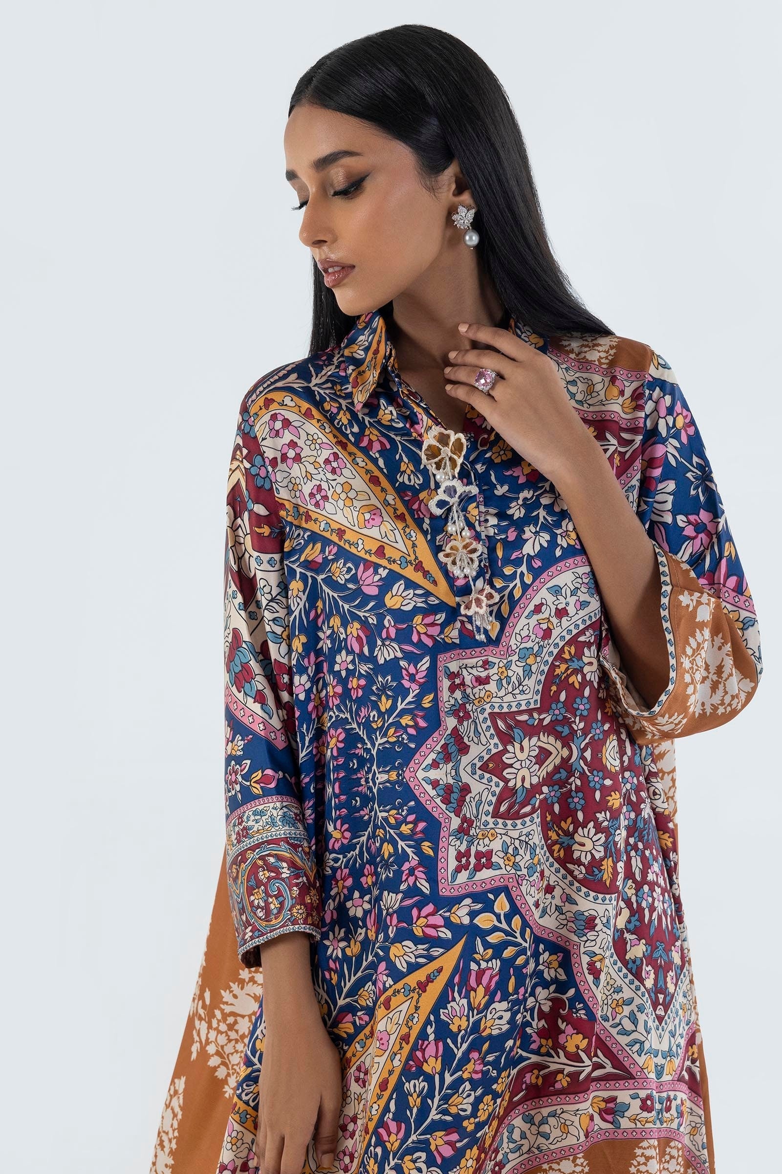 Sana Safinaz | Silk Tunics | FW24STP801 - by - Libasekhas UK - Registered Vendor of : Sana Safinaz - 100% Original Designer Dresss