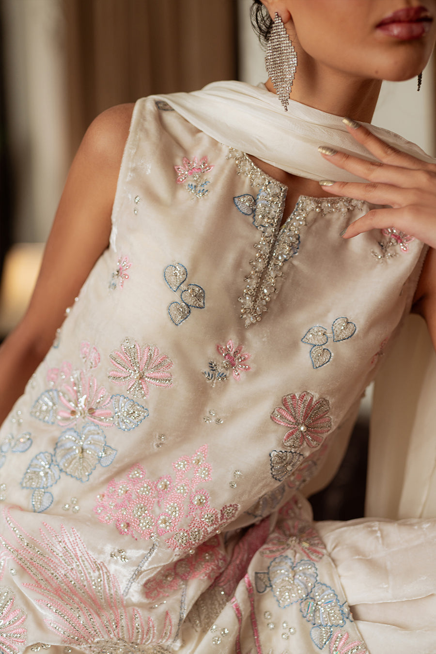 Saira Rizwan | Velvet Pret 25 | NARGIS-SRVP25-07 - by Libasekhas UK - Registered Vendor of : Saira Rizwan - 100% Original Designer Dress