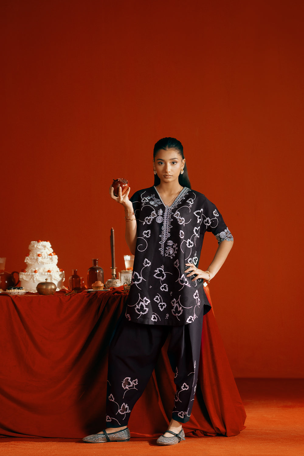 Saira Rizwan | Joolie Co ords | JOOLIE BLACK - JBP25-06 - by Libasekhas UK - Registered Vendor of : Saira Rizwan - 100% Original Designer Dress