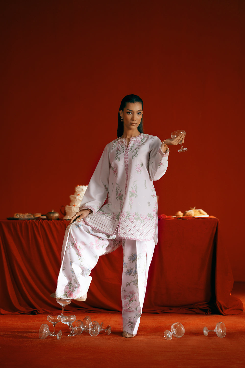 Saira Rizwan | Joolie Co ords |JOOLIE WHITE - JBP25-07 - by Libasekhas UK - Registered Vendor of : Saira Rizwan - 100% Original Designer Dress