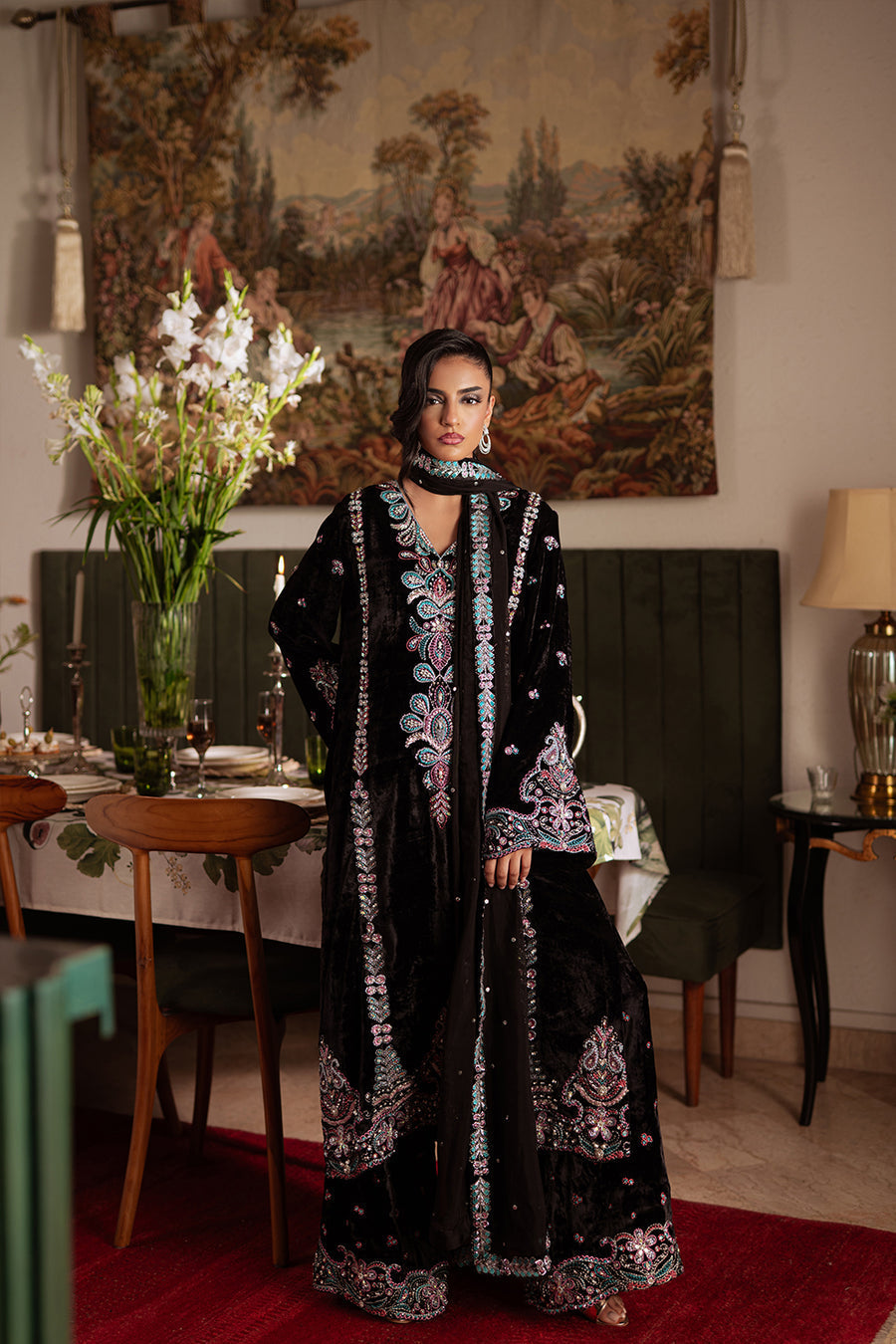 Saira Rizwan | Velvet Pret 25 | ZARQ-SRVP25-03 - by Libasekhas UK - Registered Vendor of : Saira Rizwan - 100% Original Designer Dress