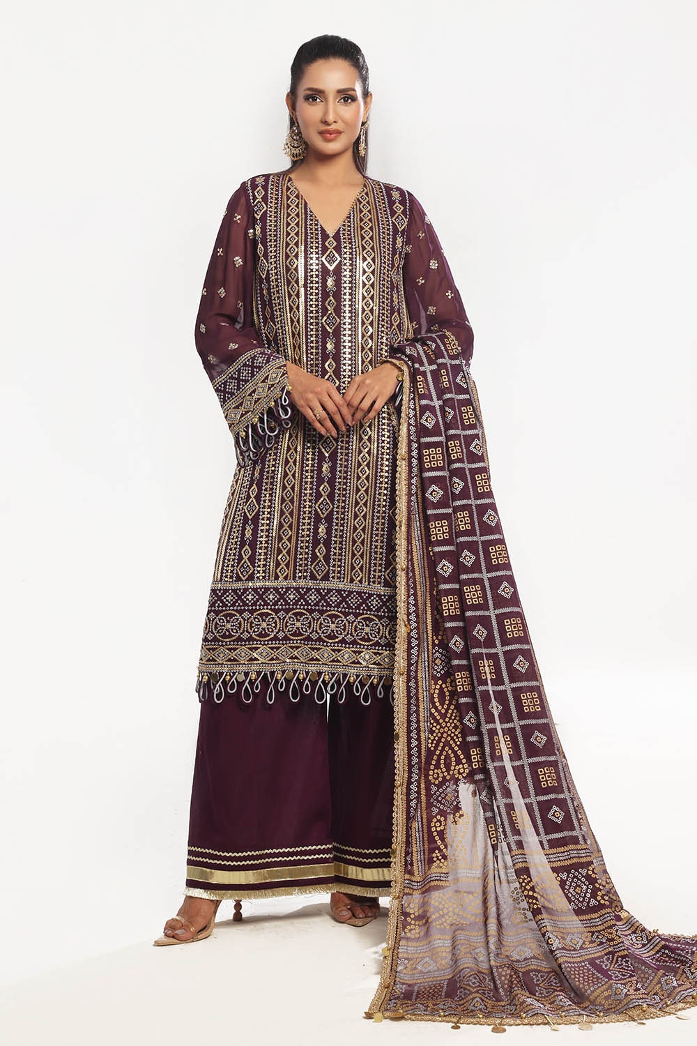 Gul Ahmed | Chunri Lawn 25 | BM-52023 - by - Libasekhas UK - Registered Vendor of : Gul Ahmed - 100% Original Designer Dresss