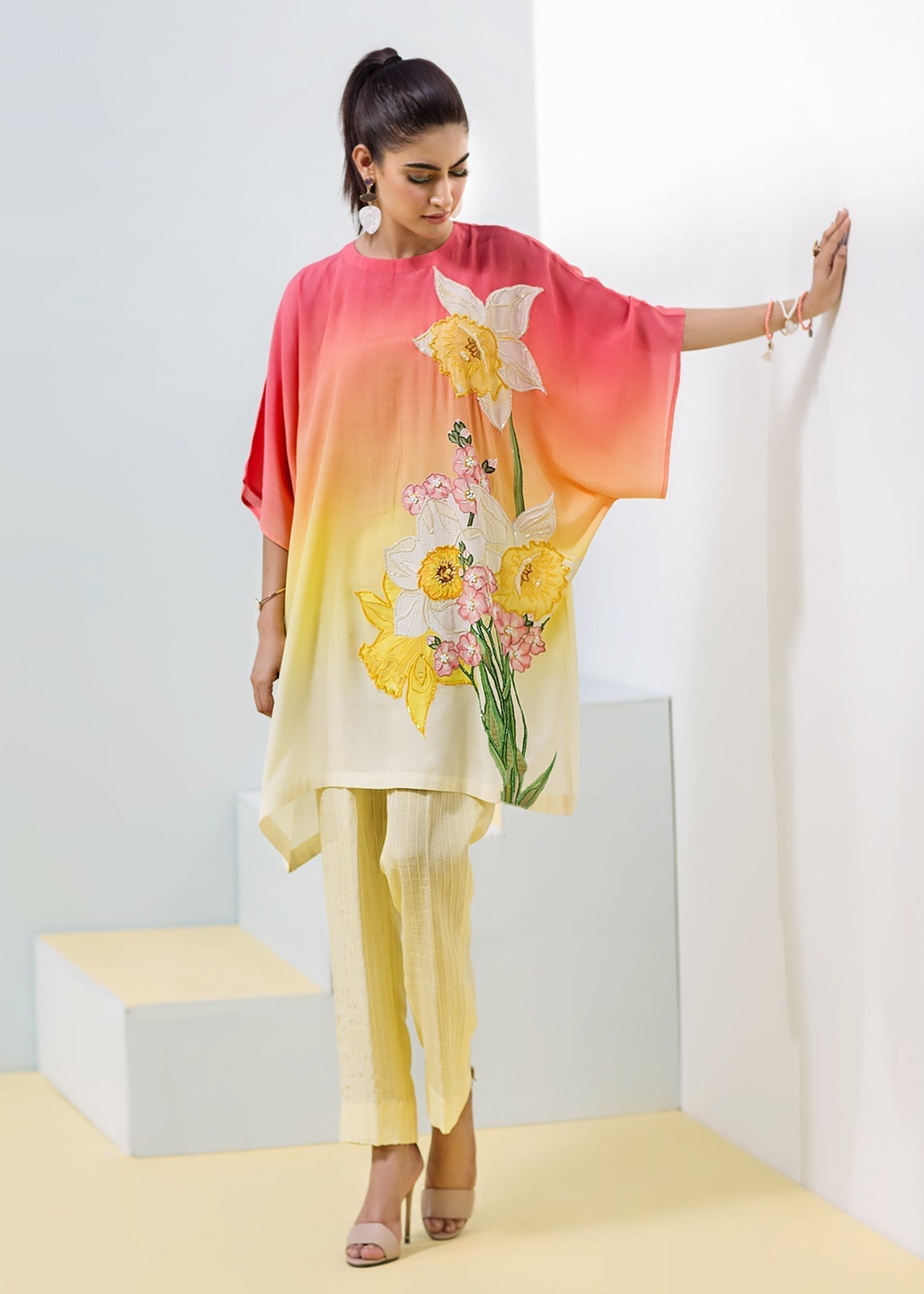 Hana | Daffodils Ready to Wear | Tahiti Bulb - by - Libasekhas UK - Registered Vendor of : Hana - 100% Original Designer Dresss