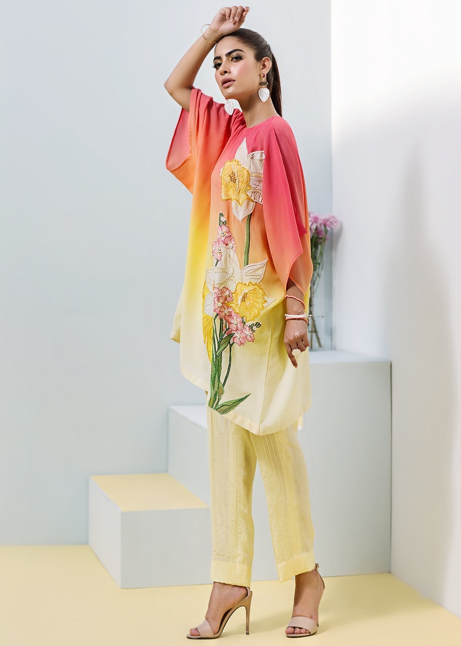 Hana | Daffodils Ready to Wear | Tahiti Bulb - by - Libasekhas UK - Registered Vendor of : Hana - 100% Original Designer Dresss