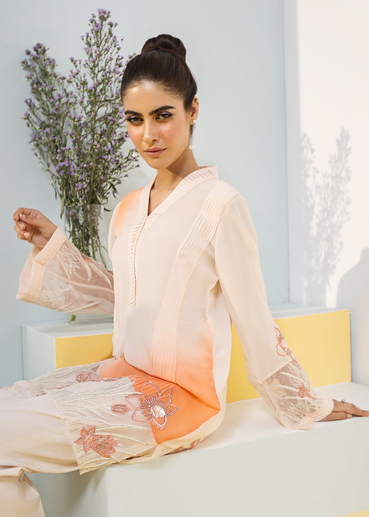 Hana | Daffodils Ready to Wear | Jet Fire - by - Libasekhas UK - Registered Vendor of : Hana - 100% Original Designer Dresss