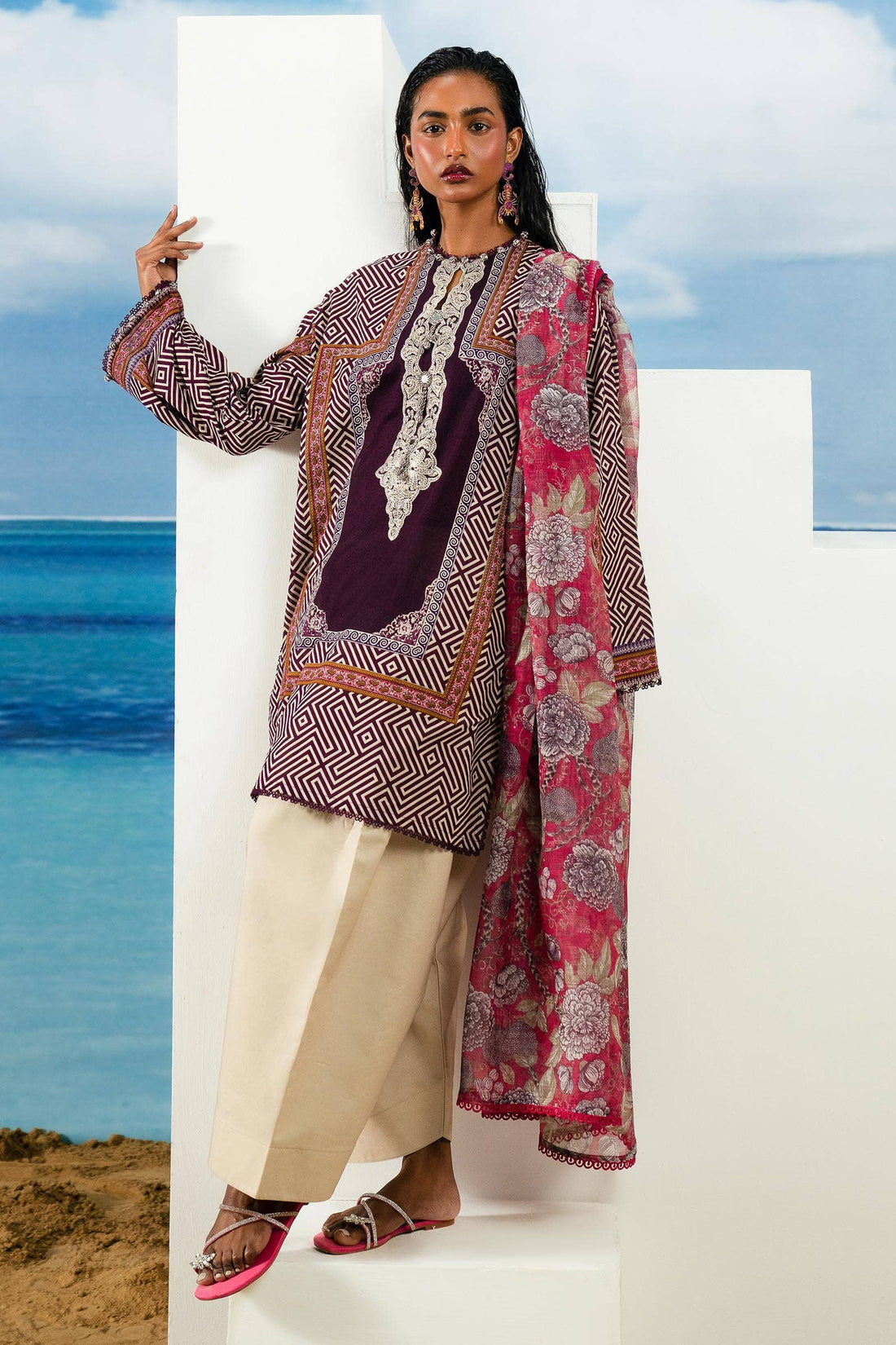 Sana Safinaz | Mahay Summer Lawn 24 | S-17 - Luxury -  Libasekhas