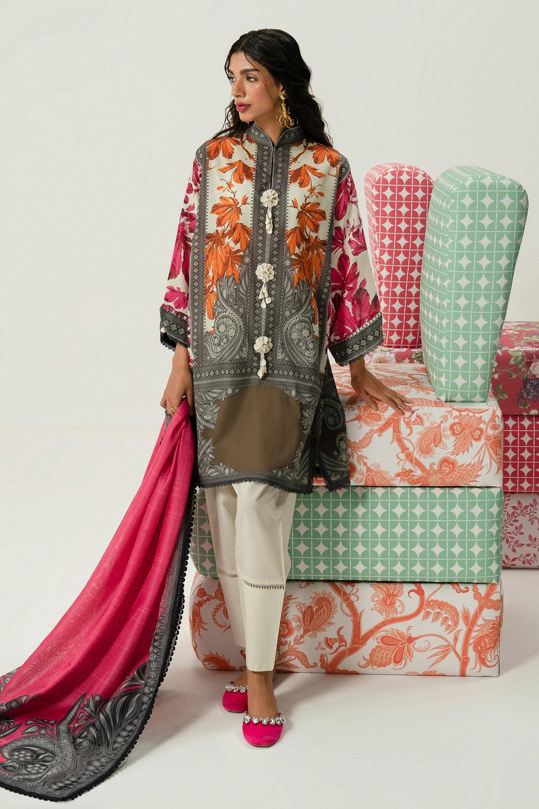 Sana Safinaz | Mahay Summer Lawn 24 | S-10 - Luxury -  Libasekhas