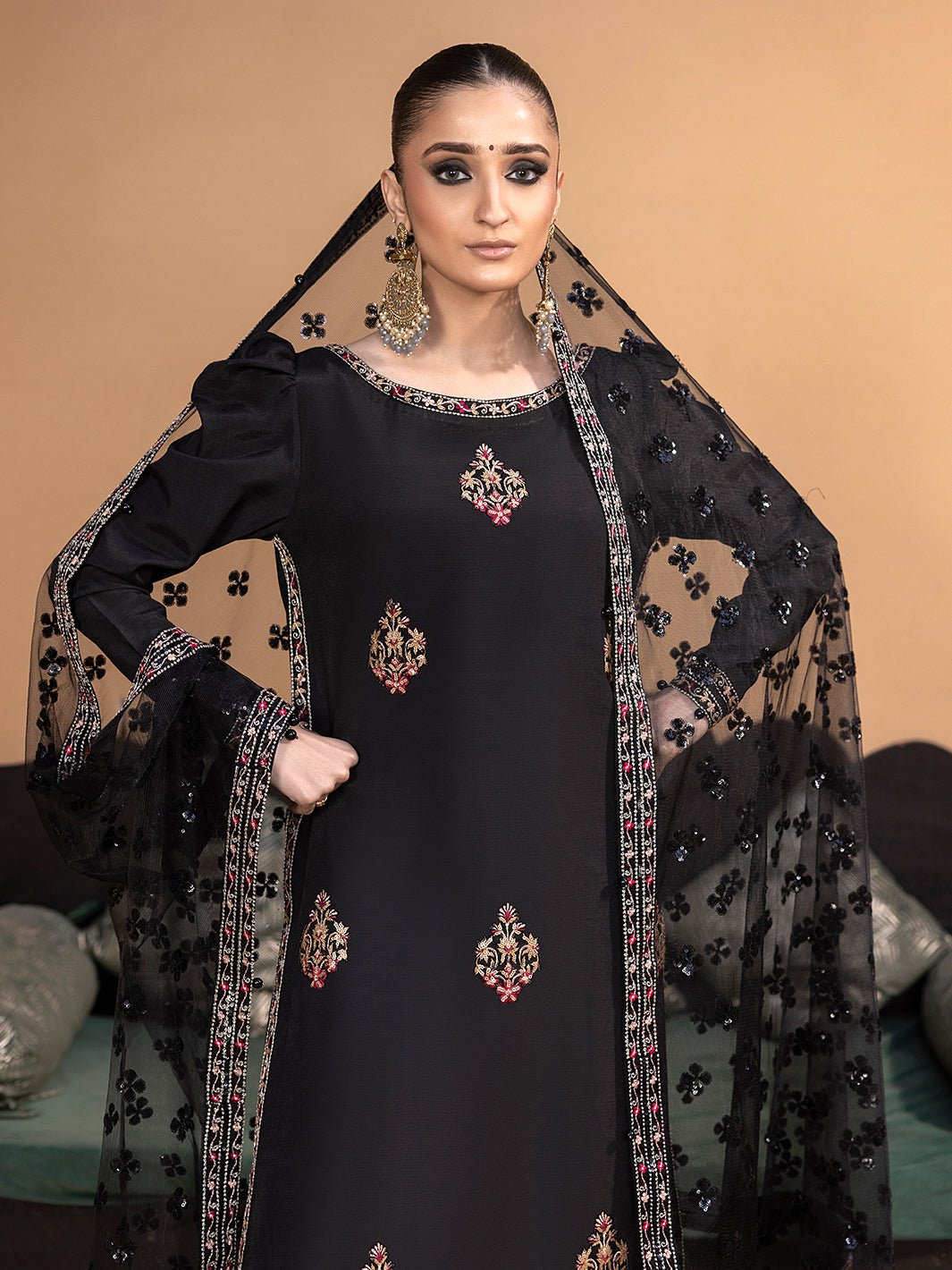 Hem Stitch | Raw Silk Edit 25 | Haya - by - Libasekhas UK - Registered Vendor of : Hemstitch - 100% Original Designer Dresss