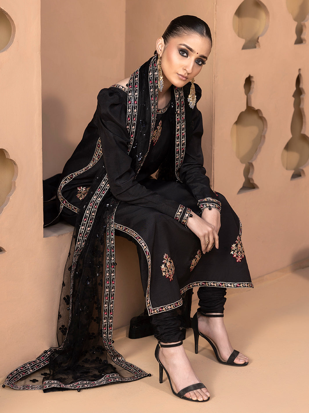 Hem Stitch | Raw Silk Edit 25 | Haya - by - Libasekhas UK - Registered Vendor of : Hemstitch - 100% Original Designer Dresss